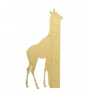 Laser Cut Detailed Children's Wall Height Chart - Giraffe Design